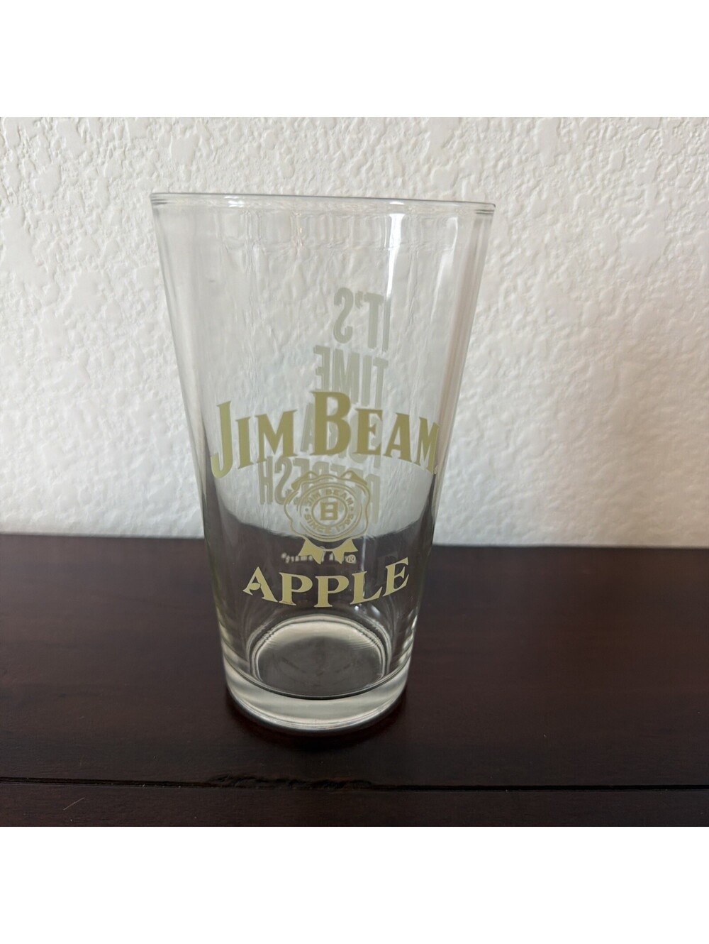 Vintage Jim Beam Apple It's Time for a Refresh Pint Beer Glass